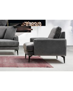 ATELIER DEL SOFA Fotelja Papira Armchair, antracit - 560ARE1704