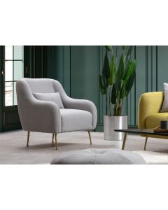 ATELIER DEL SOFA Fotelja Sevilla, svetlosiva