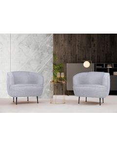ATELIER DEL SOFA Fotelja Piccoli Bony, siva