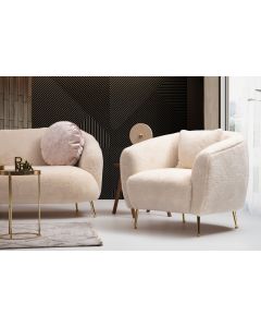 ATELIER DEL SOFA Fotelja Istiridye, bež - 560ARE1730