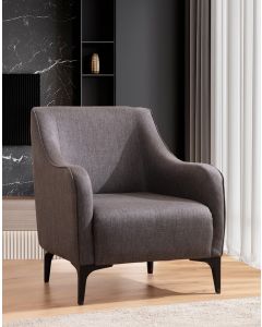 ATELIER DEL SOFA Fotelja Belissimo, tamnosiva - 560ARE1741