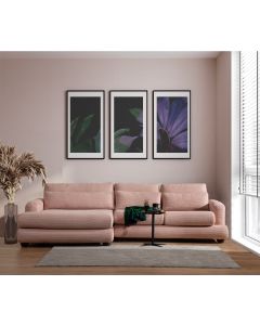 ATELIER DEL SOFA Ugaona garnitura River, leva, roze