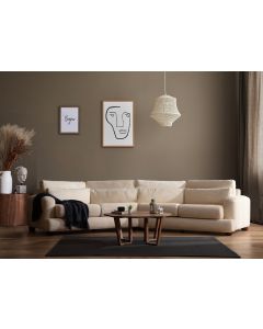 ATELIER DEL SOFA Trosed River, leva, bež