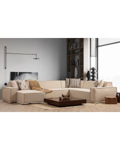 ATELIER DEL SOFA Ugaona garnitura Lego, krem