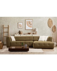 ATELIER DEL SOFA Ugaona garnitura Cady, desna, maslinasto bež