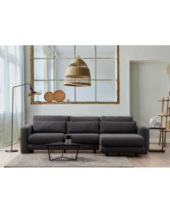 ATELIER DEL SOFA Ugaona garnitura Lily, desna, siva