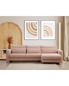 ATELIER DEL SOFA Ugaona garnitura Lily, leva, roze