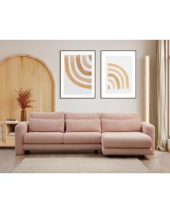 ATELIER DEL SOFA Ugaona garnitura Lily, desna, roze