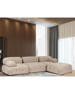 ATELIER DEL SOFA Ugaona garnitura Doblo 3 Pouffe, breskva