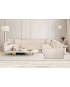 ATELIER DEL SOFA Ugaona garnitura Puzzle, bež