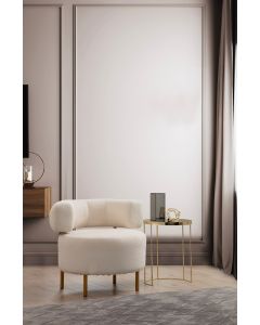 ATELIER DEL SOFA Fotelja River Round, bela - 560ARE2113