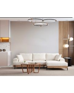 ATELIER DEL SOFA Ugaona garnitura Eti Oak, desna, bela - 560ARE2126