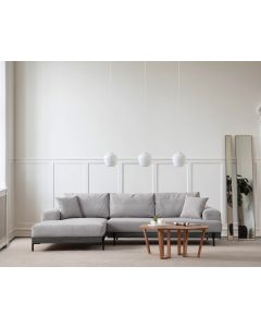 ATELIER DEL SOFA Ugaona garnitura Eti crna, leva, siva