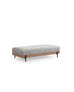 ATELIER DEL SOFA Tabure Eti Oak Pouffe, siva