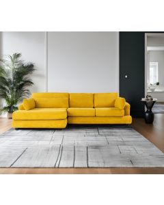 ATELIER DEL SOFA Ugaona garnitura River (Chl-2R), leva, žuta