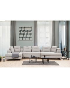 ATELIER DEL SOFA Ugaona garnitura Padova, leva, svetlo siva