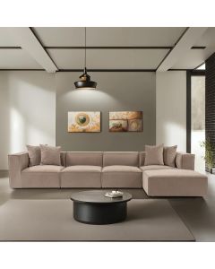 ATELIER DEL SOFA Ugaona garnitura Sora, kapućino