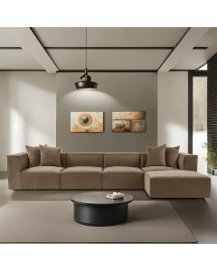 ATELIER DEL SOFA Ugaona garnitura Sora, braon - 560ARE2201
