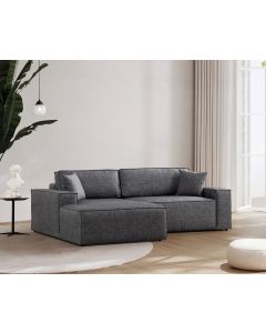 ATELIER DEL SOFA Ugaona garnitura Pırlo, leva, tamnosiva