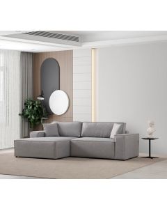 ATELIER DEL SOFA Ugaona garnitura Pırlo, leva, svetlosiva
