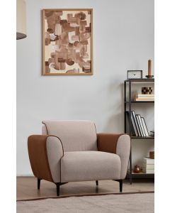 ATELIER DEL SOFA Fotelja Aren, bež/braon