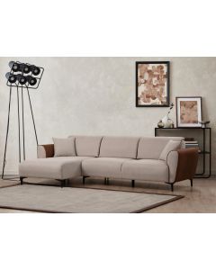 ATELIER DEL SOFA Ugaona garnitura Aren, leva, bež/braon
