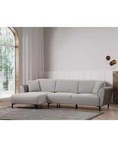 ATELIER DEL SOFA Ugaona garnitura Aren, leva, siva