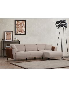 ATELIER DEL SOFA Ugaona garnitura Aren, desna, bež/braon