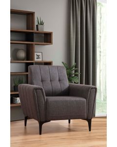 ATELIER DEL SOFA Fotelja Hamlet, tamnosiva