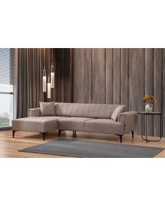 ATELIER DEL SOFA Ugaona garnitura Hamlet, leva, svetlobraon