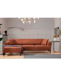 ATELIER DEL SOFA Ugaona garnitura Hamlet, leva, cigla