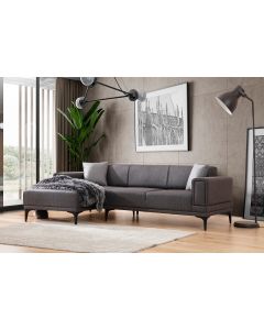 ATELIER DEL SOFA Ugaona garnitura Horizon, leva, tamnosiva
