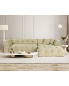 ATELIER DEL SOFA Ugaona garnitura Cady, desna, svetlozelena