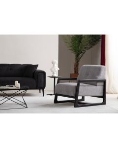 ATELIER DEL SOFA Fotelja Athena Bergere, svetlosiva