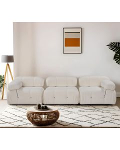 ATELIER DEL SOFA Modularni trosed Bubble L1-O1-1R V2 Bouclette, krem