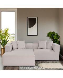 ATELIER DEL SOFA Ugaona garnitura Mora XL, desna, lan bela