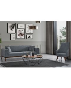 ATELIER DEL SOFA Fotelja Cofi, siva