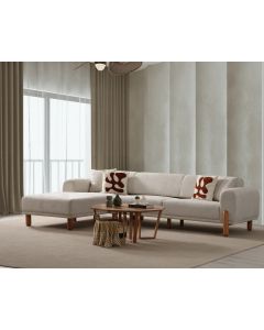 ATELIER DEL SOFA Ugaona garnitura Lyke, leva, krem