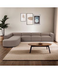 ATELIER DEL SOFA Ugaona garnitura Mora, svetlo braon