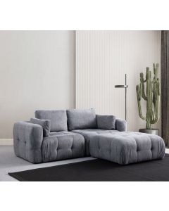 ATELIER DEL SOFA Modularna ugaona garnitura Amaris, siva