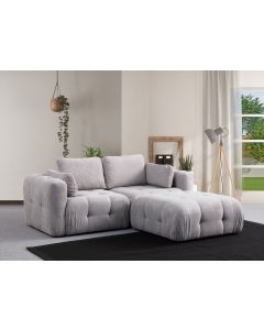 ATELIER DEL SOFA Modularna ugaona garnitura Amaris, svetlo siva