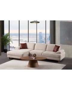 ATELIER DEL SOFA Ugaona garnitura Nice L, leva, krem