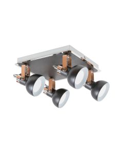 RABALUX Balzac spot mat crno GU10 4X 35W - 5612