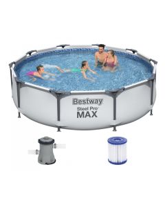 BESTWAY Okrugli porodični bazen sa metalnim okvirom filter pumpom 305x76cm Steel Pro MAX
