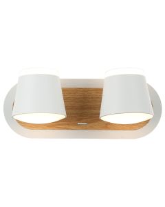 FORMA LED zidna lampa F2077-16Z WH+WD, bela/braon