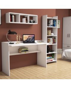 HANAH HOME Set radni sto i police Hera, bela