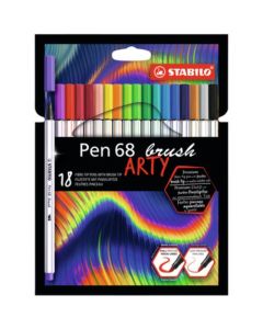 STABILO Flomasteri Pen 68 Brush, set 1/18 - 568-18-21-20