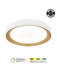 FORMA LED plafonjera LP-405-28R WH+SG, bela/zlatna