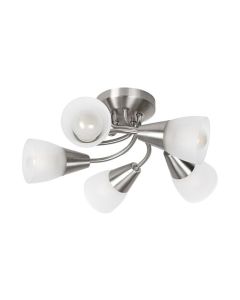 Rabalux Plafonjera Connor E14 5x MAX 40W brušeni hrom (5691) - 5691