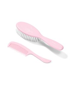 BABYONO Četka i češalj za bebe sa čvrstom dlakom - 569-01-02(225)_roze